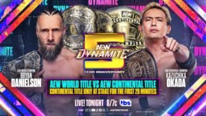 Read more about the article AEW Dynamite Five Year Anniversary Preview: Three Championships On The Line, The Return Of Dr. Britt Baker D.M.D & More