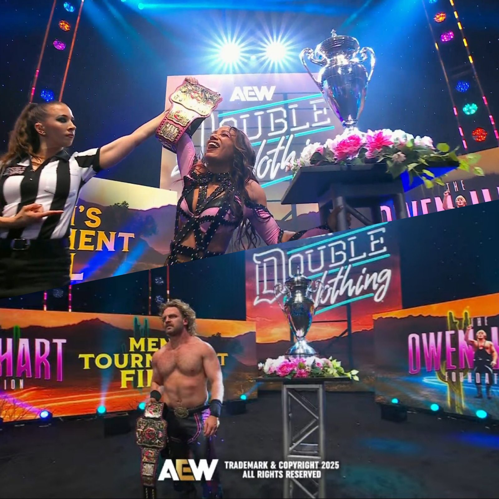 You are currently viewing AEW Double or Nothing Results – May 25, 2025: Mercedes Monè and ‘Hangman’ Adam Page Win Owen Hart Cup, Chaos Erupts in Anarchy in the Desert, Title Matches Set for All In Texas & More