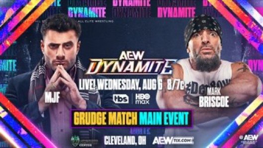 Read more about the article AEW Dynamite August 6, 2025 Preview: MJF vs. Mark Briscoe, Young Bucks vs. Brody King & Bandido, and Mercedes Moné Returns to Ignite the TBS Title Race