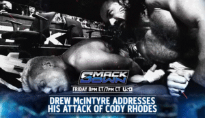 Read more about the article WWE Friday Night SmackDown – August 15, 2025: McIntyre’s Reckoning, Tag Team Turmoil, and Women’s Division Showdown in Boston