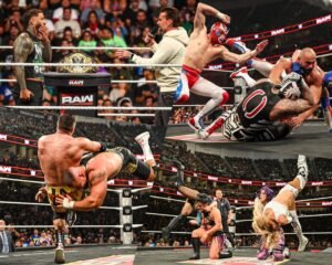 Read more about the article WWE RAW Oct. 27, 2025 Results & Recap: Flair & Bliss Retain, Breakker Crushes Knight, Kabuki Warriors Attack, Punk–Jey Face-Off Sparks Uso Family Tension