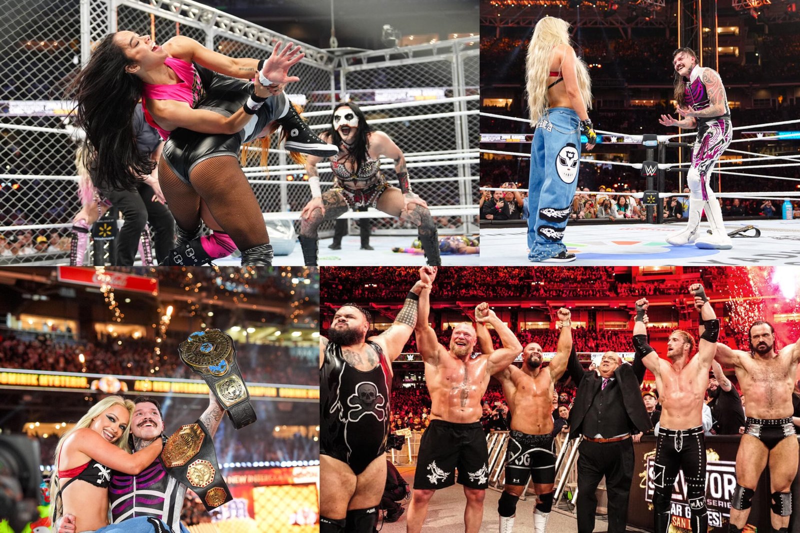 Read more about the article WWE Survivor Series WarGames Nov. 29, 2025 Results & Recap: The Vision Wins WarGames with Mystery Man’s Help, Dominik Mysterio Stuns Cena, AJ Lee Submits Becky Lynch