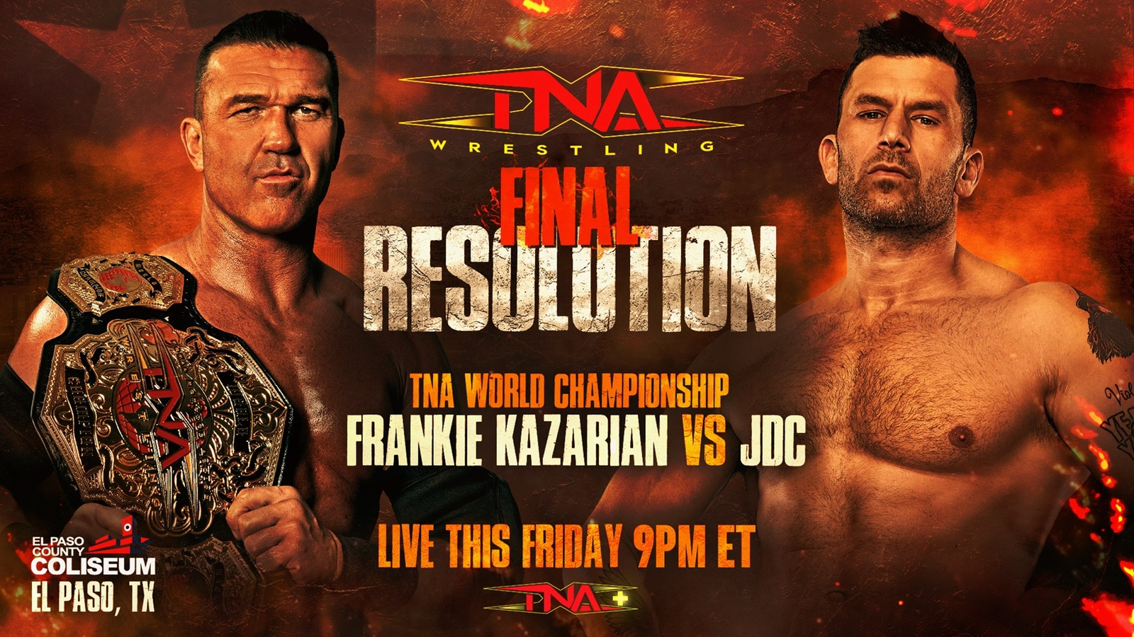 Read more about the article TNA Final Resolution Dec. 5th, 2025 Preview: Frankie Kazarian Defends Against JDC, Angel Warriors Collide, and TNA Battles NXT in El Paso