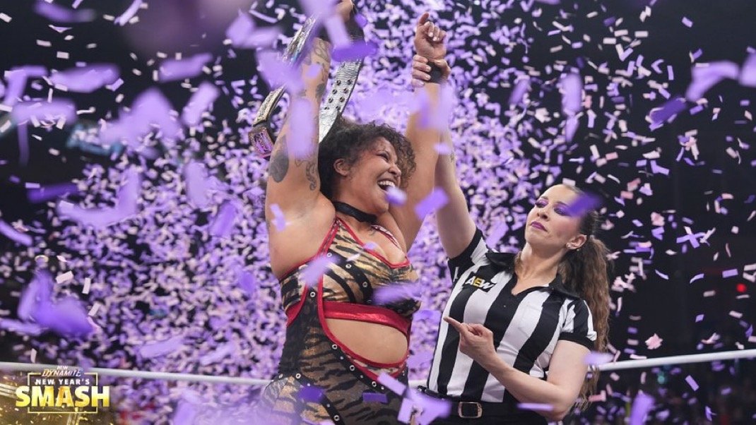 Read more about the article AEW Dynamite New Year’s Smash Dec. 31st, 2025 Results and Recap: Willow Nightingale Wins TBS Title, MJF Unveils New “Triple B,” Ricochet and Moxley Retain