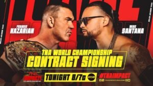 Read more about the article TNA iMPACT! Jan. 8th, 2026 Preview: Stacks Defends International Title, Kazarian & Santana Sign World Title Contract, The System Collides with The Hardys
