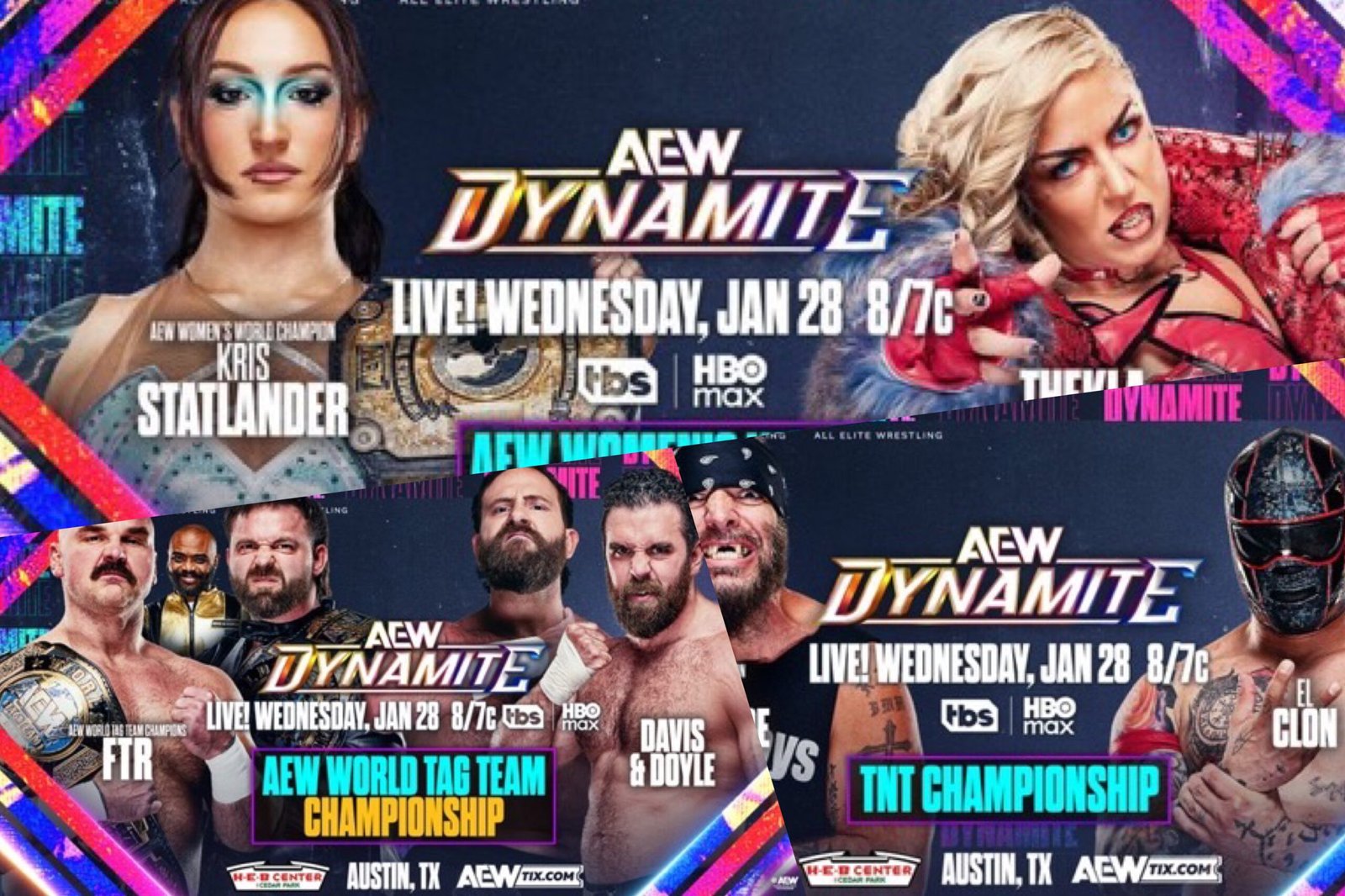 Read more about the article AEW Dynamite Jan. 28th, 2026 Preview: Three Championship Matches & MJF Addresses the Sharks Circling His Reign