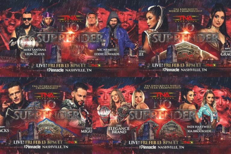 TNA No Surrender Feb. 13th, 2026 Preview: World Title Implications Tag Team Main Event, Three Titles On The Line & More