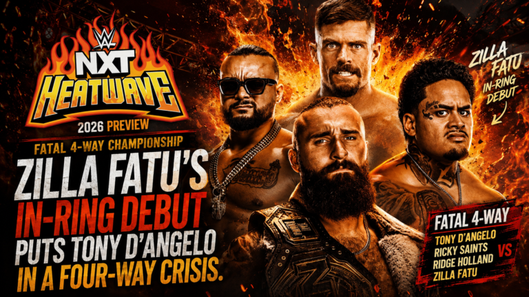 WWE NXT Heatwave 2026 Preview: Zilla Fatu’s In-Ring Debut Puts Tony D’Angelo in a Four-Way Crisis